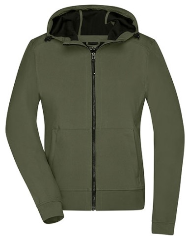 DAI-JN1145-Ladies Hooded Softshell Jacket