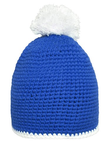 DAI-MB7964-Pompon Hat With Contrast Stripe