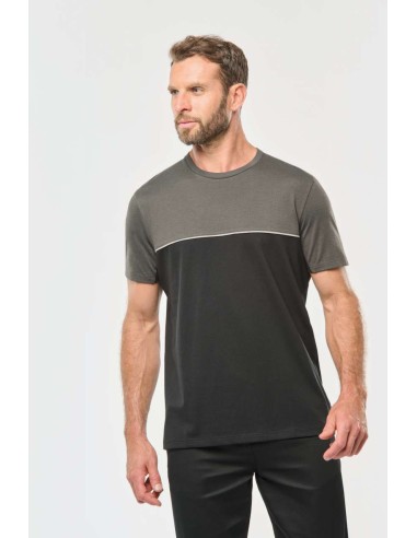 DES-WK304-UNISEX ECO-FRIENDLY SHORT SLEEVE TWO-TONE T-SHIRT