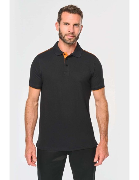 DES-WK270-MEN'S SHORT-SLEEVED CONTRASTING DAYTODAY POLO SHIRT