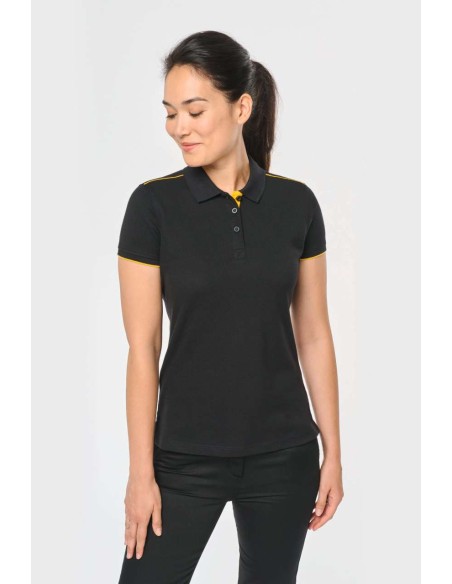 DES-WK271-LADIES' SHORT-SLEEVED CONTRASTING DAYTODAY POLO SHIRT