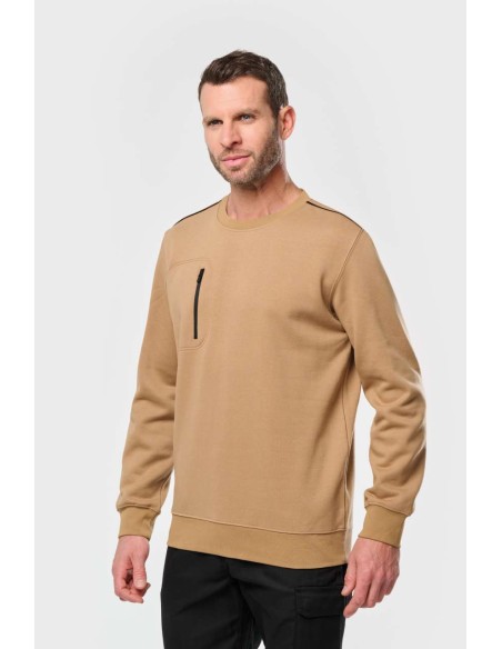 DES-WK403-UNISEX DAYTODAY CONTRASTING POCKET SWEATSHIRT
