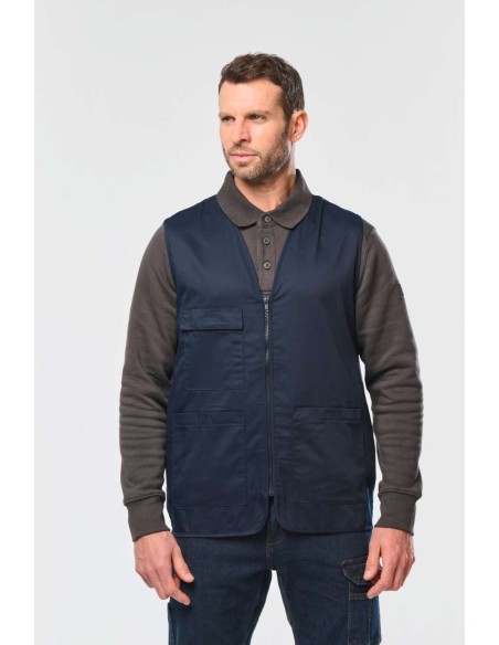 DES-WK608-UNISEX POLYCOTTON MULTI-POCKET VEST