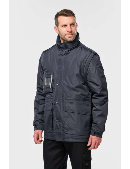 DES-WK6106-DETACHABLE-SLEEVED WORKWEAR PARKA