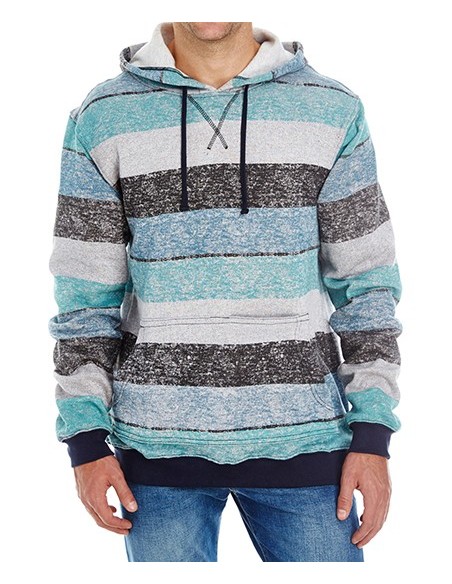 B-8603-Printed Striped Marl Pullover