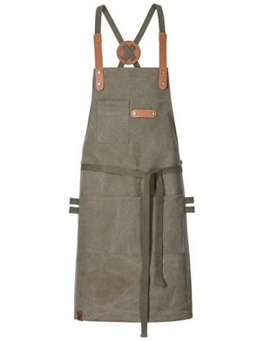 EXN-28514-Bib Apron Canvas With Decorative Label