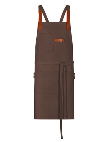EXN-28514-Bib Apron Canvas With Decorative Label