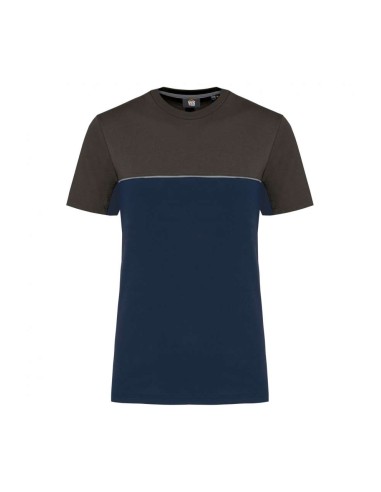 DES-WK304-UNISEX ECO-FRIENDLY SHORT SLEEVE TWO-TONE T-SHIRT