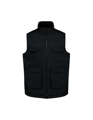 DES-WK607-UNISEX PADDED MULTI-POCKET POLYCOTTON VEST