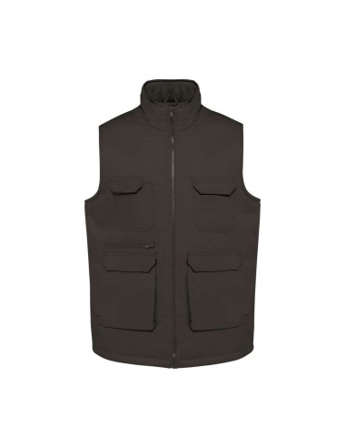 DES-WK607-UNISEX PADDED MULTI-POCKET POLYCOTTON VEST