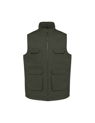 DES-WK607-UNISEX PADDED MULTI-POCKET POLYCOTTON VEST