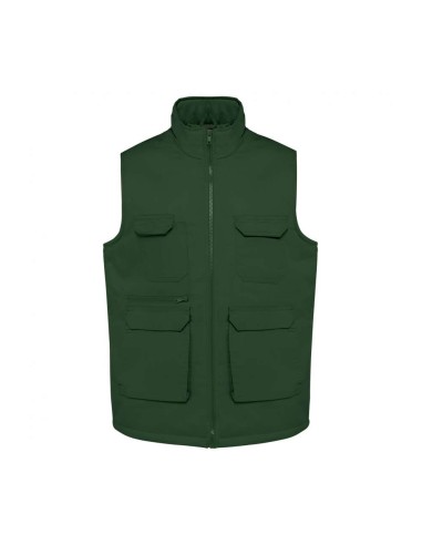 DES-WK607-UNISEX PADDED MULTI-POCKET POLYCOTTON VEST