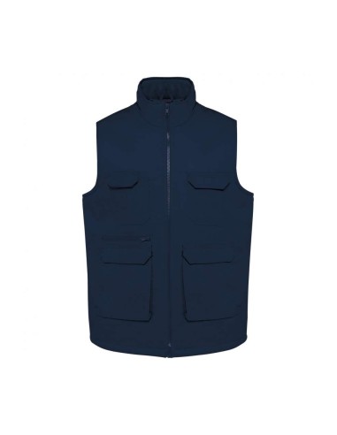 DES-WK607-UNISEX PADDED MULTI-POCKET POLYCOTTON VEST