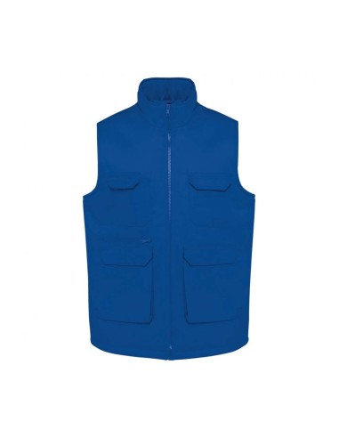 DES-WK607-UNISEX PADDED MULTI-POCKET POLYCOTTON VEST