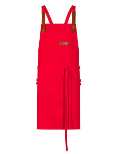 EXN-28514-Bib Apron Canvas With Decorative Label