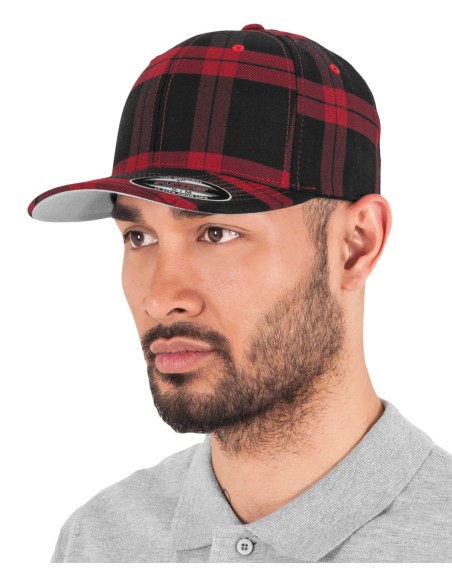 FLE-6197-Flexfit Tartan Plaid Cap