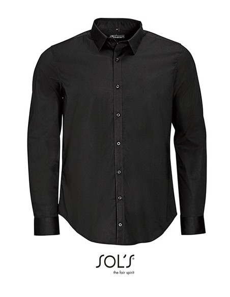 S-01426-Mens Long Sleeve Stretch Shirt Blake