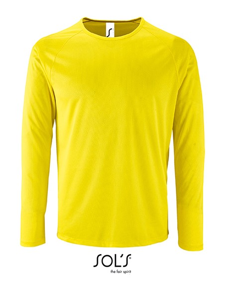 S-02071-Mens Long Sleeve Sports T-Shirt Sporty