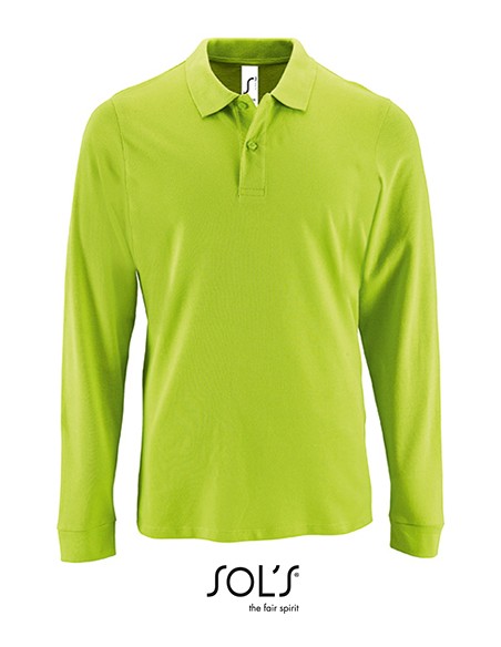 S-02087-Mens Long-Sleeve Piqué Polo Shirt Perfect