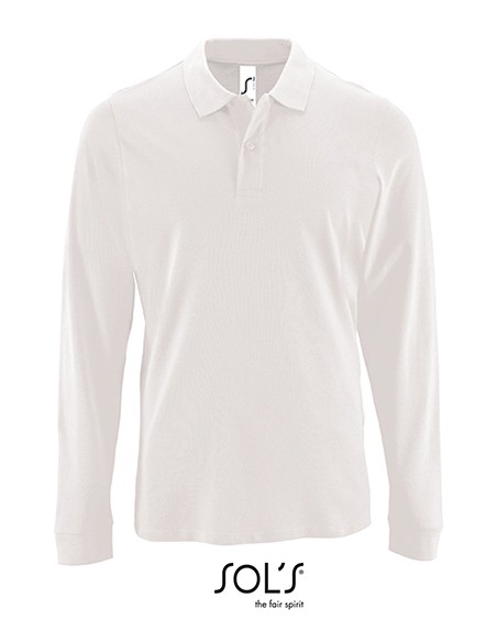 S-02087-Mens Long-Sleeve Piqué Polo Shirt Perfect