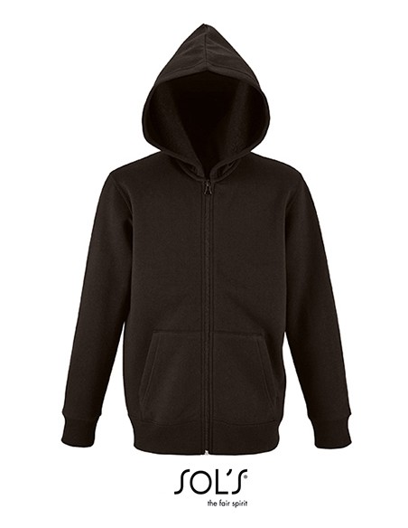 S-02092-Kids Zip Hoodie Stone