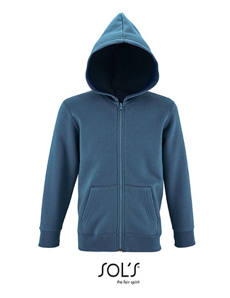 S-02092-Kids Zip Hoodie Stone
