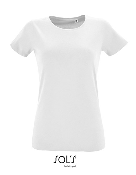 S-02758--Womens Round Neck Fitted T-Shirt Regent
