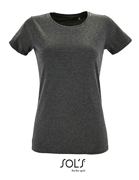 S-02758--Womens Round Neck Fitted T-Shirt Regent