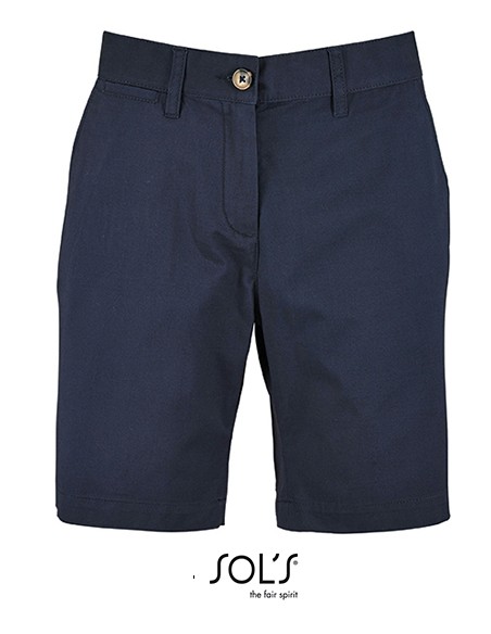 S-02762-Womens Chino Bermuda Shorts Jasper