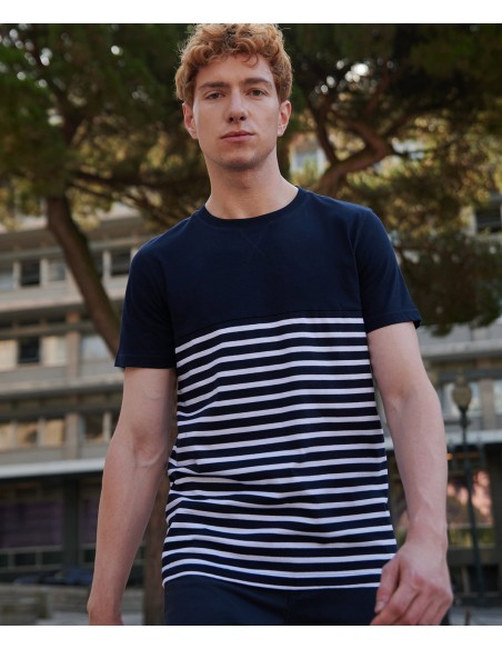 FRO-FR135-T-shirt Breton à manches courtes