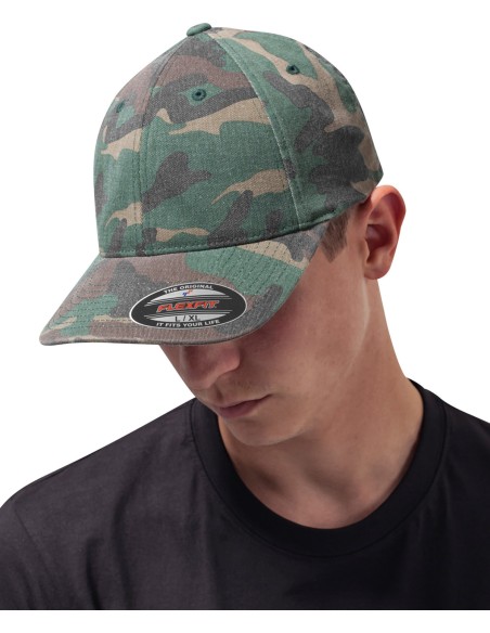 FLE-6977CA-Flexfit Garmet Washed Camo Cap