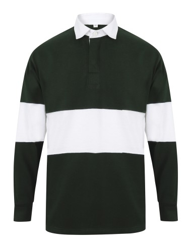 FRO-FR007-Maillot de rugby à bandes contrastées