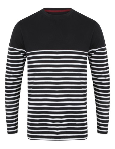 FRO-FR134-T-shirt à manches longues rayé Breton