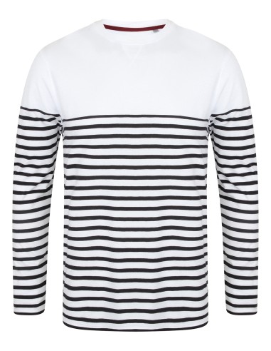 FRO-FR134-T-shirt à manches longues rayé Breton