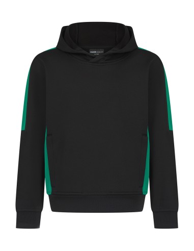 FIN-LV342-Sweat à capuche sportif contrasté enfant