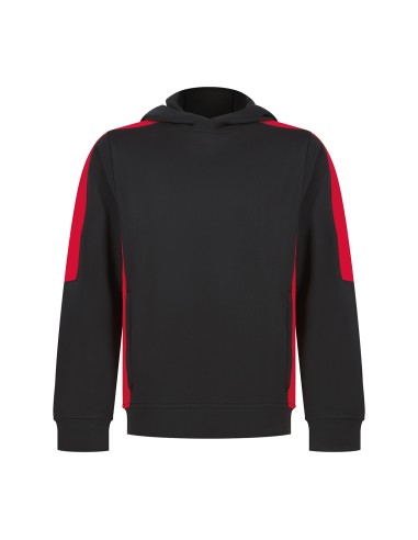 FIN-LV342-Sweat à capuche sportif contrasté enfant