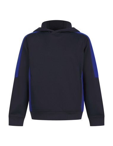 FIN-LV342-Sweat à capuche sportif contrasté enfant