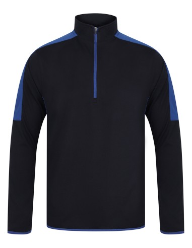 FIN-LV571-Adults 1/4 Zip Midlayer With Contrast Panelling