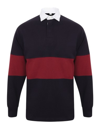 FRO-FR007-Maillot de rugby à bandes contrastées