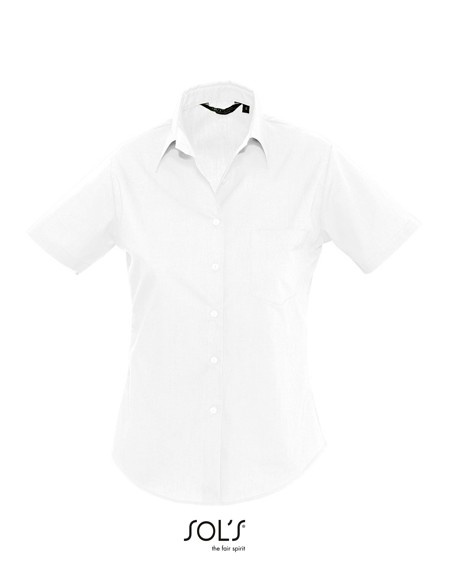 S-16070-Popeline-Blouse Escape Short Sleeve