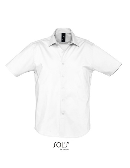 S-17030-Mens Stretch-Shirt Broadway Short Sleeve