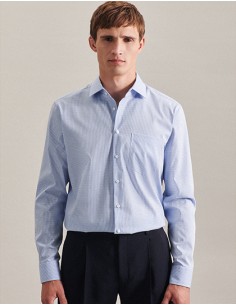 S-193640-193660-Mens Shirt Regular Fit Check/Stripes Long Sleeve