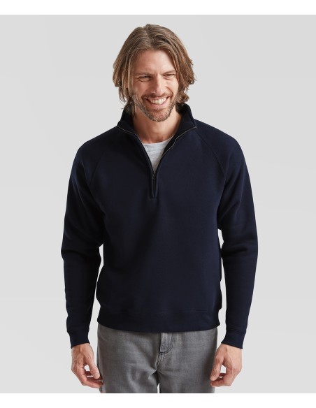 FRU-0620320-Premium Zip Neck Raglan Sweat