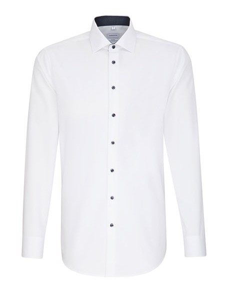 S-293690-Mens Shirt Poplin Shaped Fit Long Sleeve