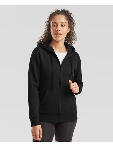 FRU-0621180-Ladies Premium Hooded Sweat Jacket