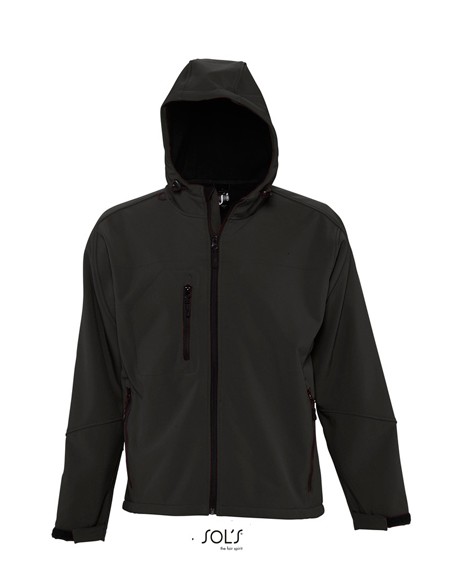 S-46602-Mens Hooded Softshell Jacket Replay