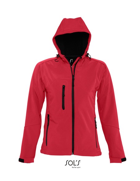 S-46802-Womens Hooded Softshell Jacket Replay