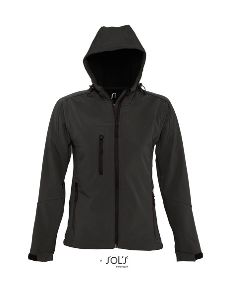 S-46802-Womens Hooded Softshell Jacket Replay