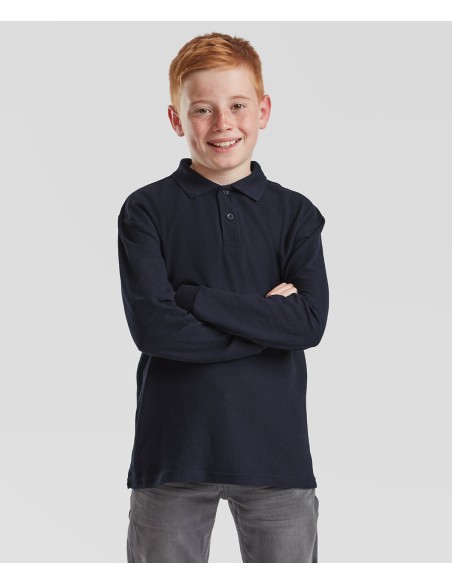 FRU-0632010-Kids Long Sleeve 65/35 Polo