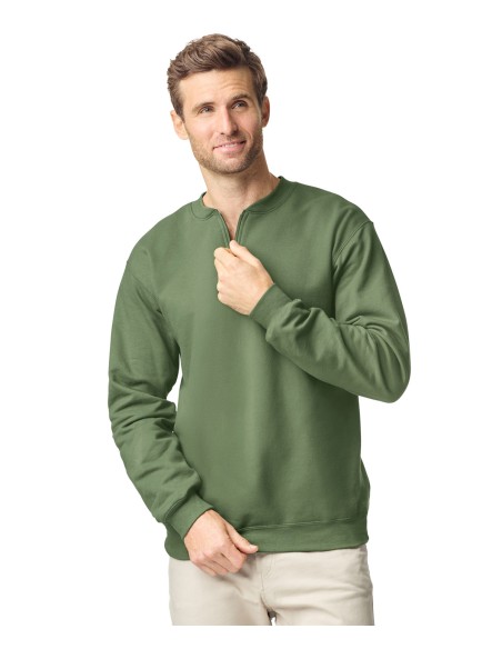 GIL-SF008-Softstyle® Midweight Adult Fleece 1/4 Zip Sweatshirt